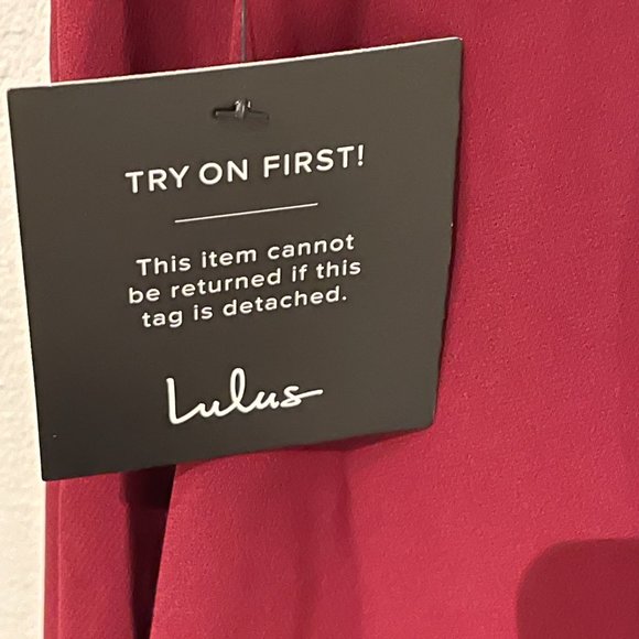 NEW Lulu's Here's to Us Burgundy High-Low Wrap Dress Size Medium - Picture 10 of 15